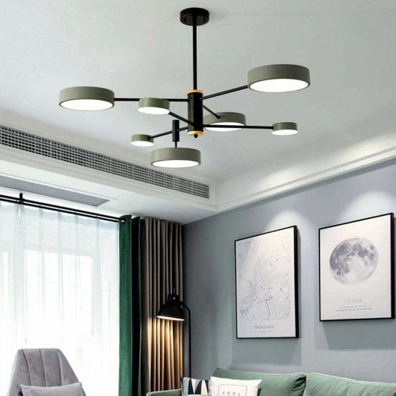 Arisha Design LED Lampade a Sospensione Metallo/Legno Grigio/Bianco/Oro Soggiorno/Camera da Letto