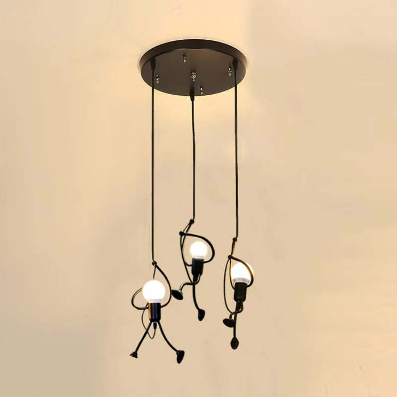 Arisha LED Ferro Speciale Design Uomo Lampada a Sospensione