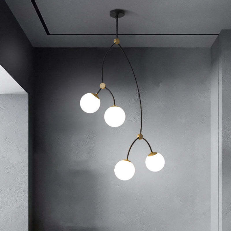 Valentina Minimalista Elegante Irregolare Lampadari Speciale Nera Soggiorno/Camera da Letto