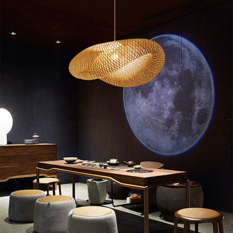 Muto Moderne LED Lampade a Sospensione Bambù Sala da Pranzo/Cucina