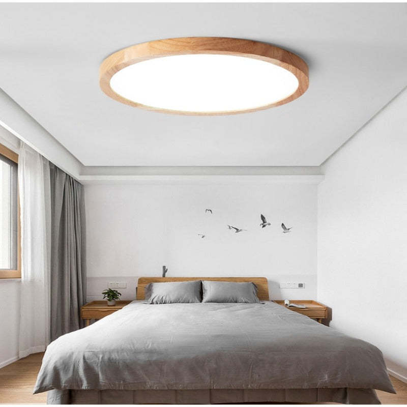 Muto Lampade da Soffitto Tonda in Legno Moderno a Incasso per Soggiorno