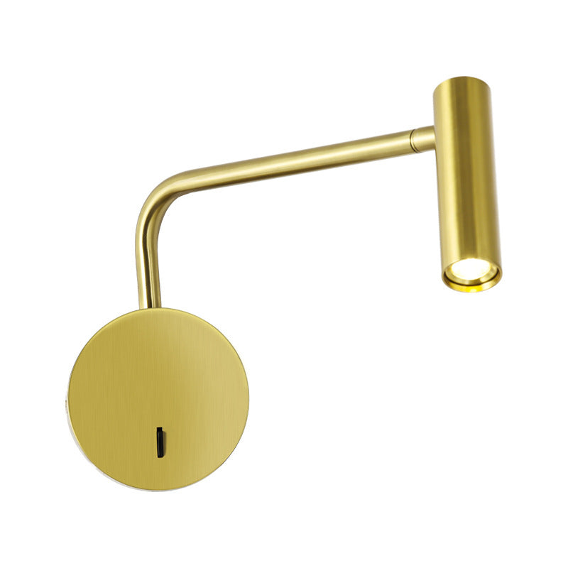 Arisha Applique LED Metallo/Acrilico Nero/Bianco/Oro Corridoio Braccio Oscillante Moderna