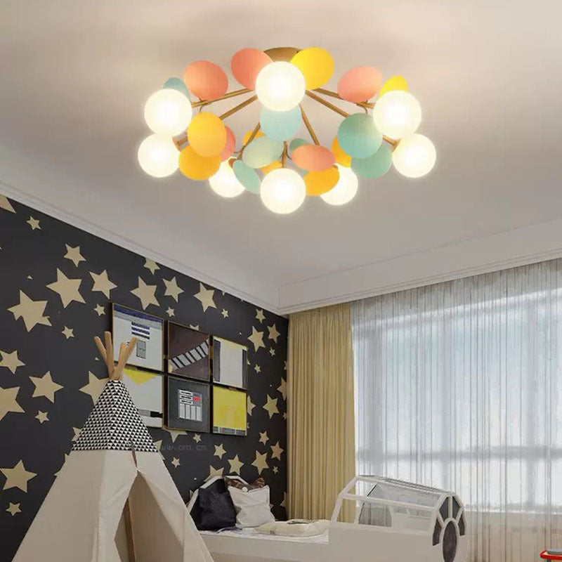 Arisha Moderna LED Design Grappolo Colorata Bianco/Verde/Rosso Bolla Plafoniera Metallo Acrilico Soggiorno/Camera da Letto