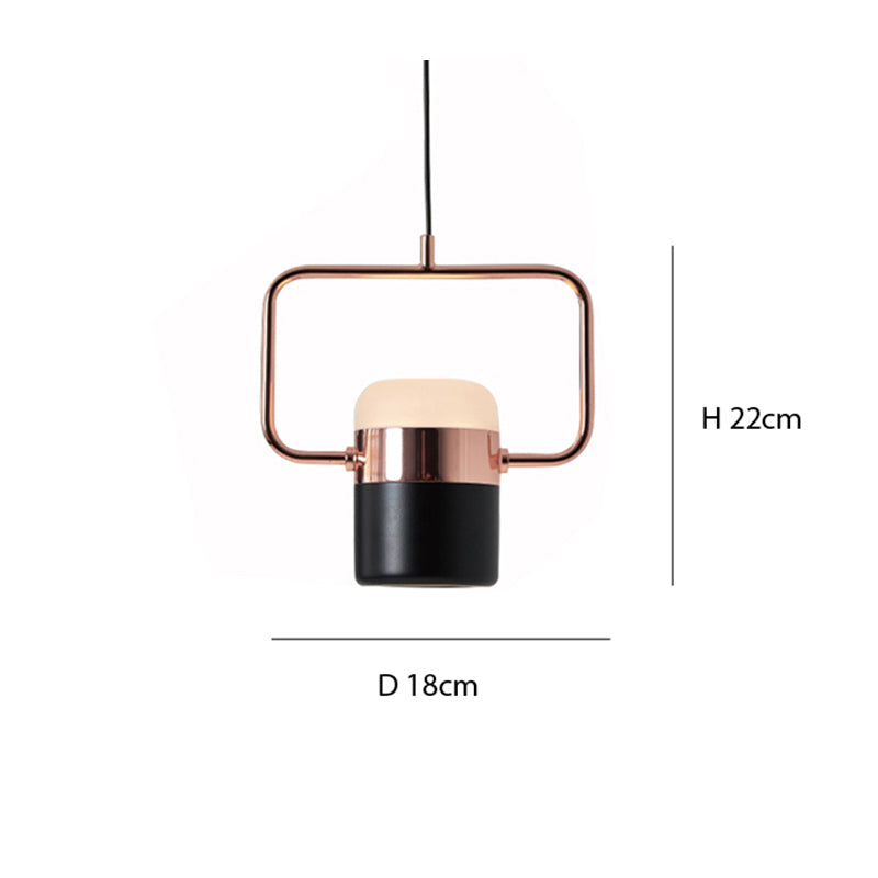 Cooley Moderna LED Minimalismo Lampada a Sospensione Metallo Vetro Bianco/Nero Soggiorno/Camera da Letto