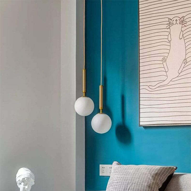 Valentina Moderno LED Vetro Palla Lampade a Sospensione Bianco/Chiaro