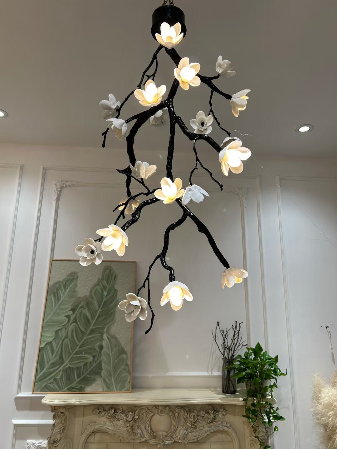 Large Long Branch Flower Chandelier - Blowlighting