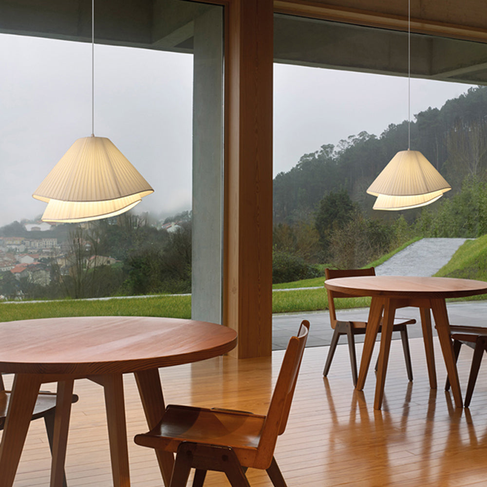 Ritta Minimalista LED Doppio Strato Lampade a Sospensione Tessuto LED Bianco Soggiorno/Camera da Letto