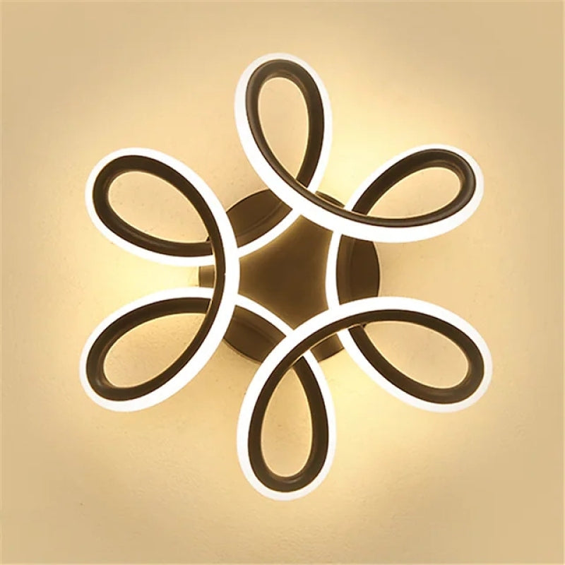 Lacey Moderna LED Plafoniere Metallo Forma Fiore Nero/Bianco Corridoio/Soggiorno/Camera da Letto