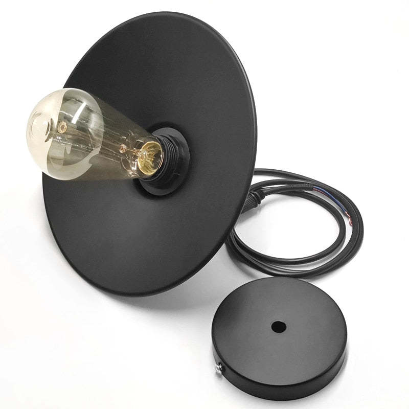 Alessio Moderna Industriale LED Lampada a Sospensione Metallo Nero Soggiorno/Camera da Letto