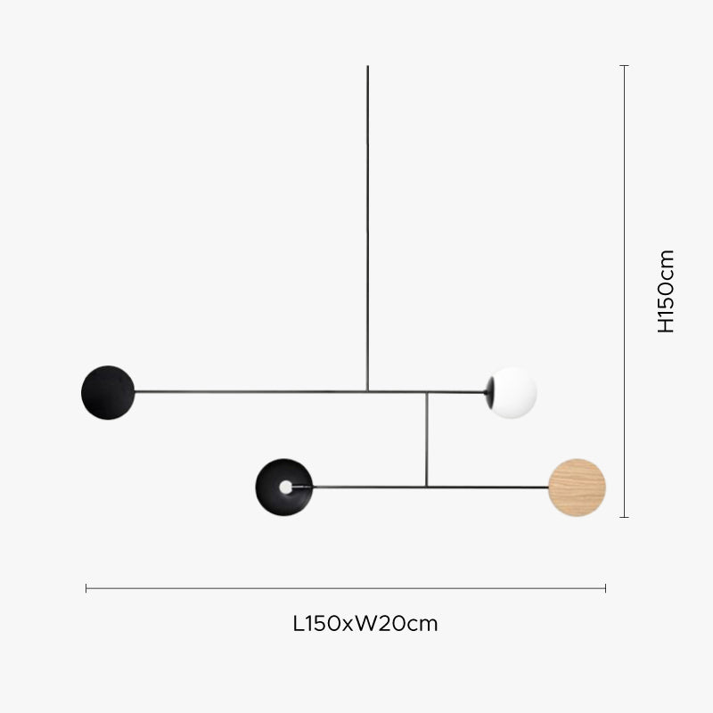Avi LED Lampada a Sospensione Metallo Rotondo Soggiorno Minimalista