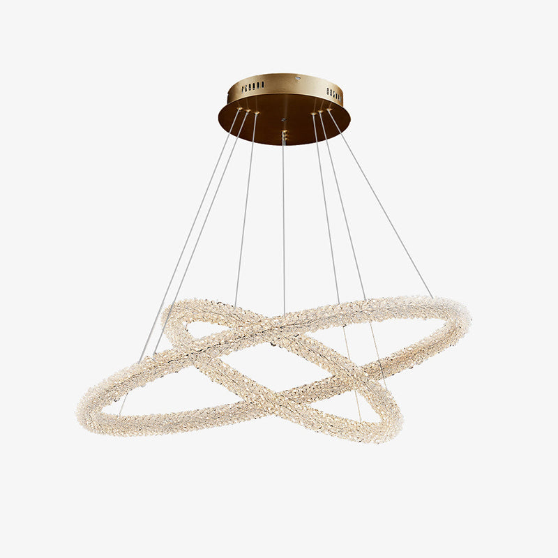 Kristy Lampada a Sospensione Arte Deco Metallo/Cristallo Bianco Soggiorno
