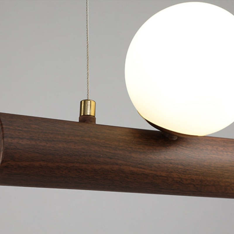 Valentina Vetro Lampade a Sospensione Bolla Legno/Noce Camera da Letto