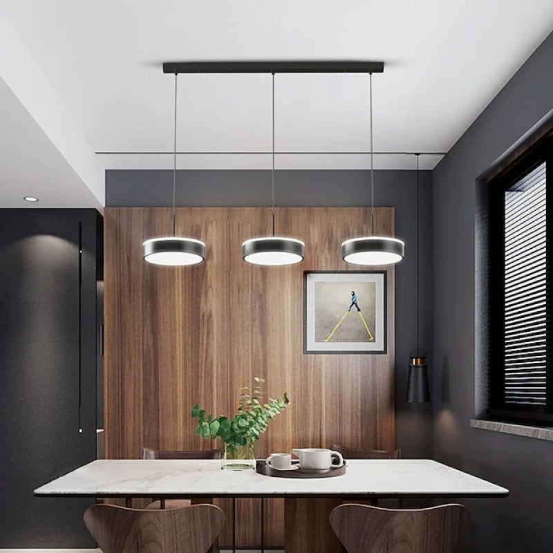 Arisha Moderni LED Lampade a Sospensione Metallo/Acrilico Nero/Oro Bar/Cucina