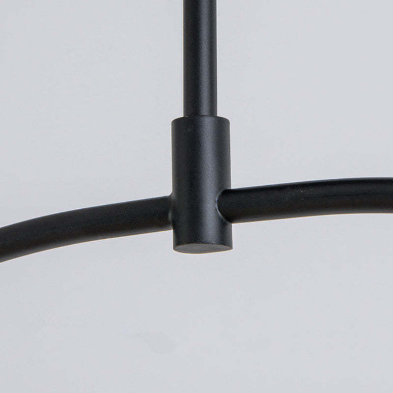 Avi Minimalista LED Lineare Lampada a Sospensione Metallo Vetro Nero Soggiorno/Camera da Letto