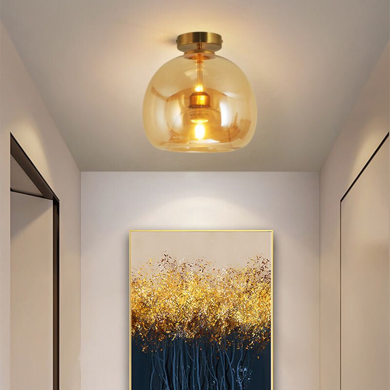 Sanna Moderno LED Lampade a Sospensione Cupola Vetro Oro/Nero Trasparente Soggiorno/Camera da Letto/Corridoio