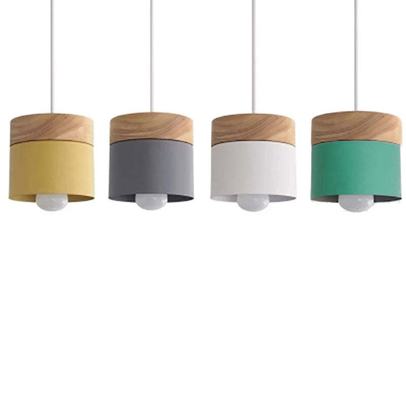 Valentina Nordiche Colorato LED Lampade a Sospensione Metallo/Legno Globo Soggiorno/Camera da Letto