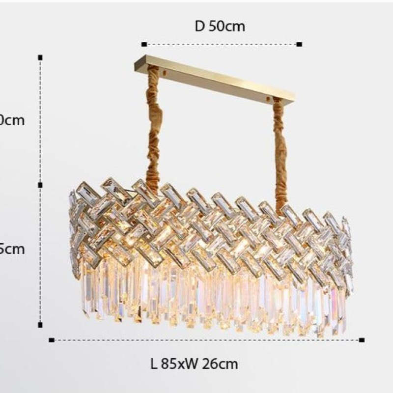 Marilyn Lusso LED Oro Moderni Lampade a Sospensione Cristallo Metallo Soggiorno/Camera da Letto