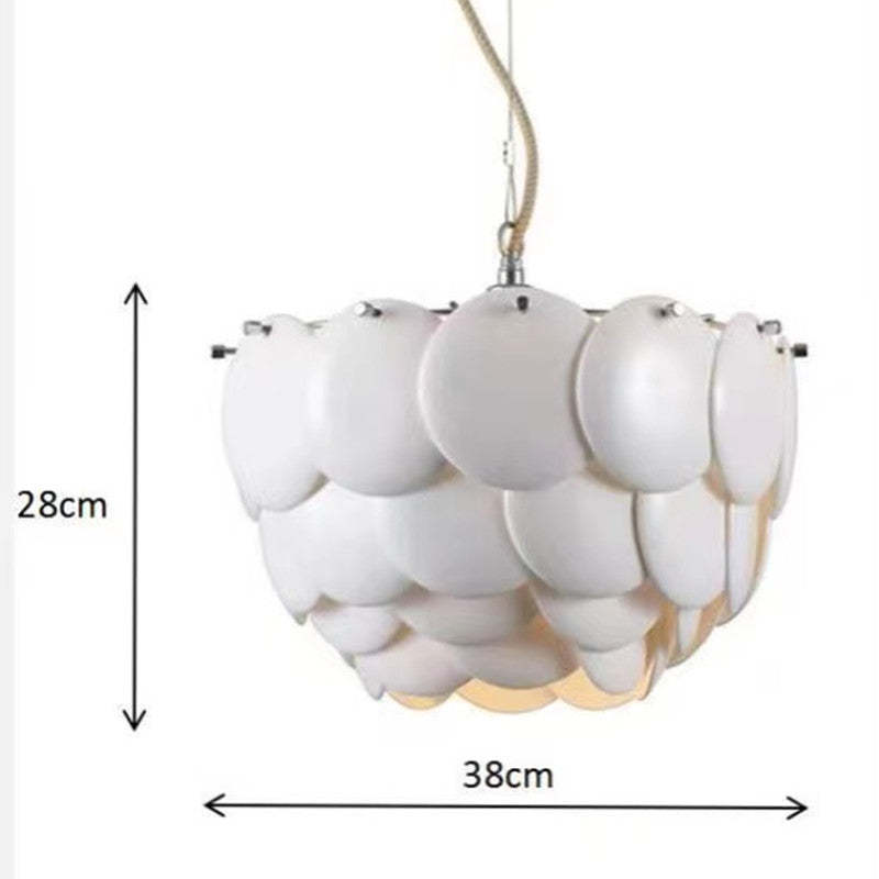 Lottie Bellissimo Moderno LED Germoglio Lampadari Bianco Arte Deco Foglia Ceramica Metallo Soggiorno/Camera da Letto
