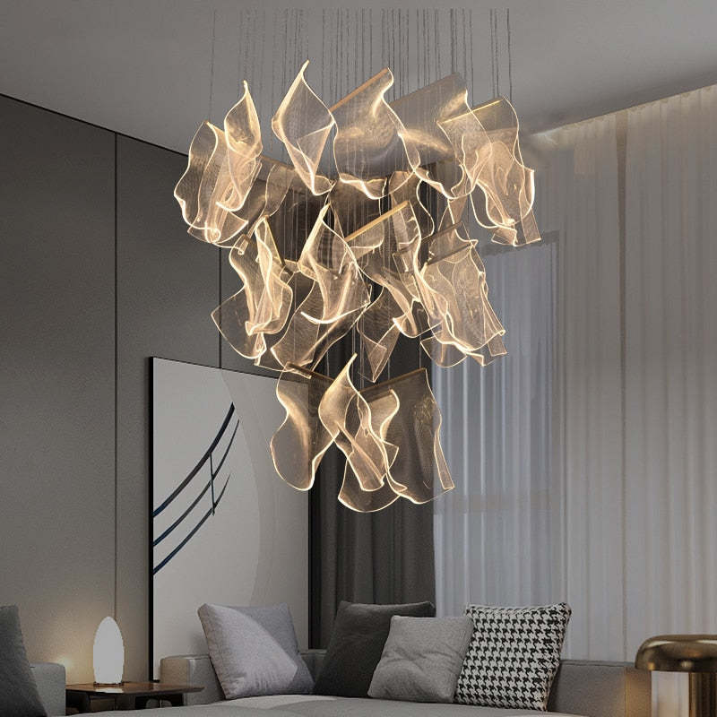 Marylin Moderni Led Lampadari Artistico Acrilico Metallo Oro Soggiorno/Camera da Letto