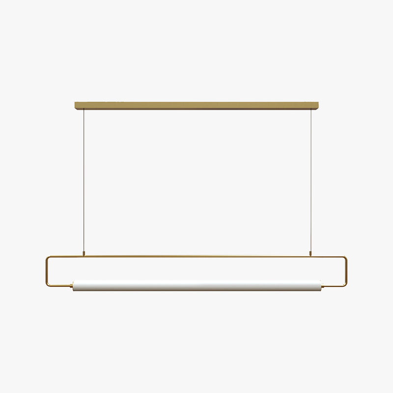 Edge Moderne Rettangolare LED Lampade a Sospensione Metallo Acrilico Oro/Nero Soggiorno/Camera da Letto