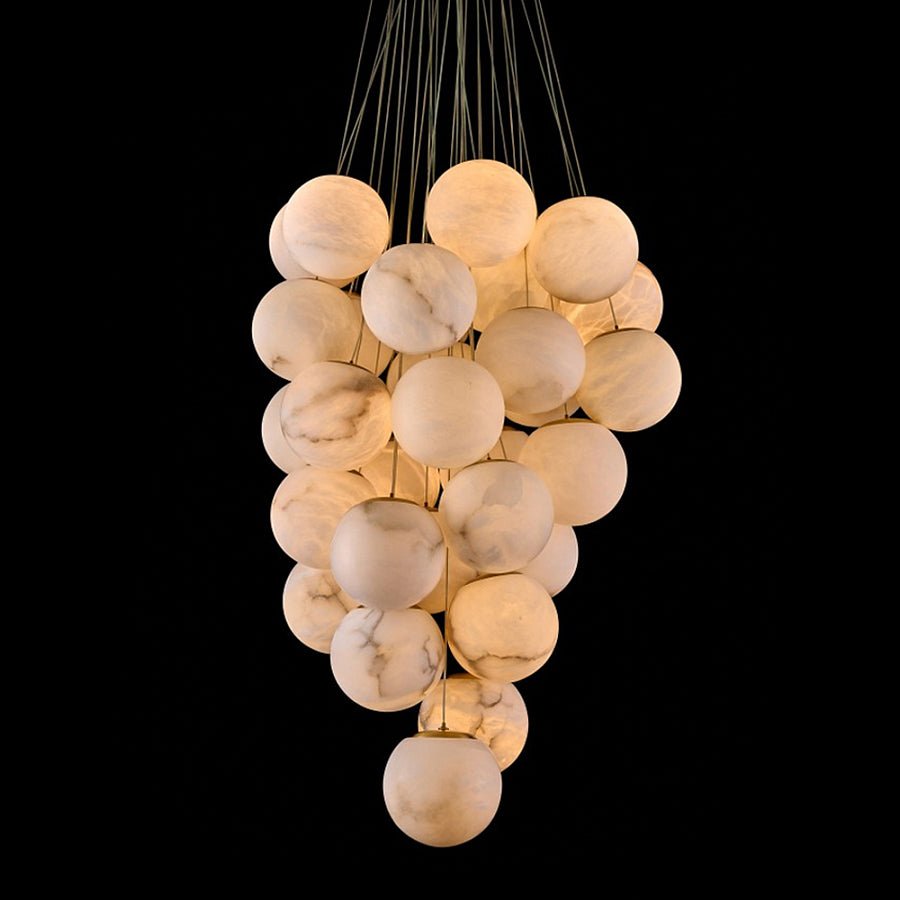 Grapha Cluster Alabaster Globe Chandelier - Letslighting