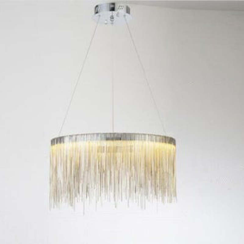 Colon Lusso LED Lampada a Sospensione Argenta/Ora Catena Nappa Soggiorno/Camera da Letto/Sala Studio