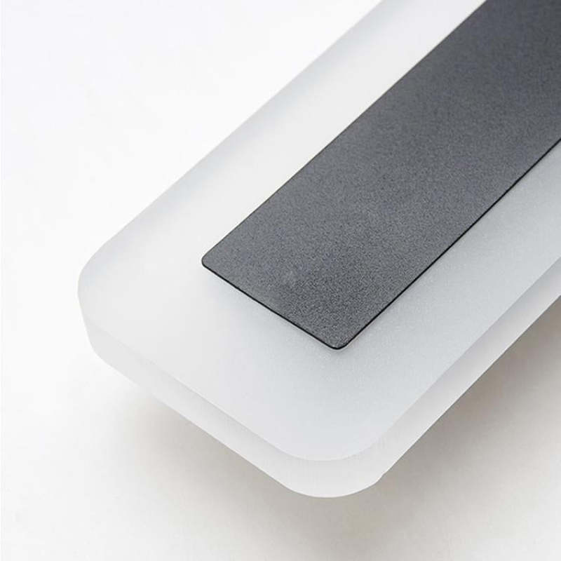 Ray Moderno Lineare Metallo Acciaio Scuro Applique da Esterno