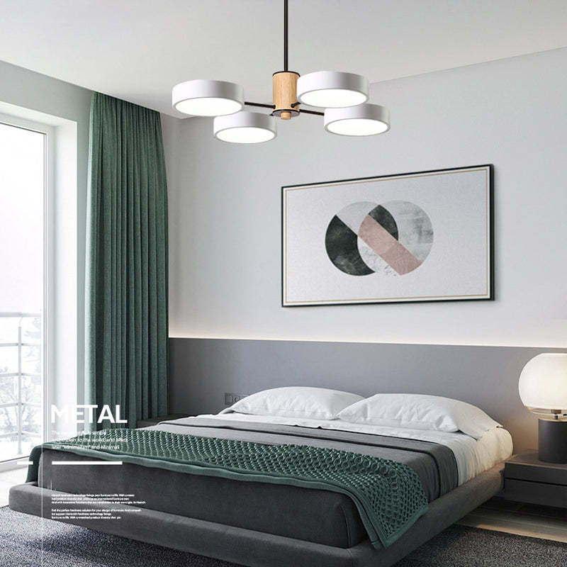 Arisha Moderna LED Design Lampada a Sospensione Metallo Legno Grigio/Verde Soggiorno/Camera da Letto