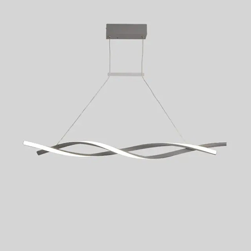 Arisha Lampada a Sospensione Metallo Nero/Grigio Curva Incrociata Moderna