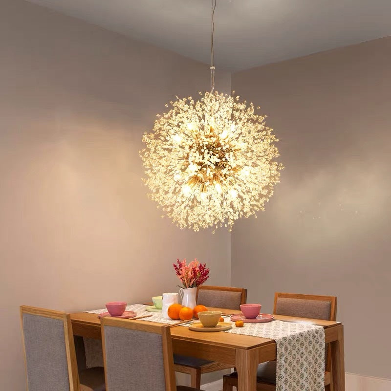 Arisha Lampada a Sospensione Metallo/Acrilico Oro/Cromo Dandelion Elegante