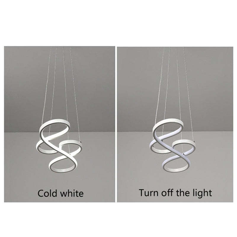 Arisha Lampada a Sospensione Lineare Moderna Nero/Oro/Bianco