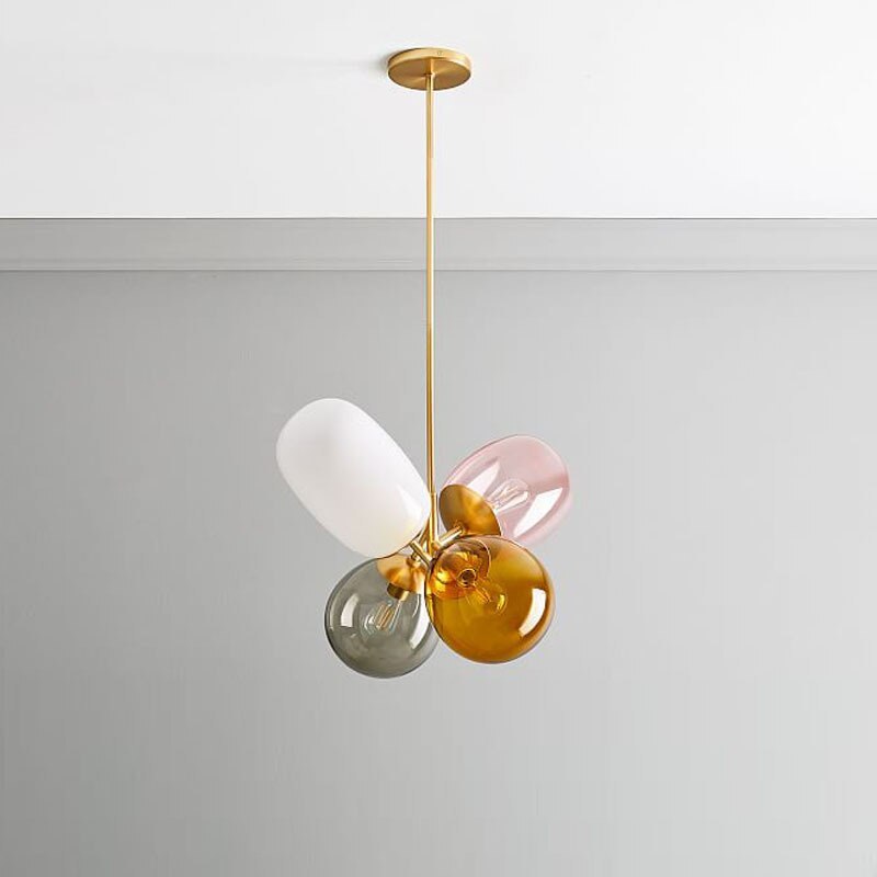 Morandi Design LED Vetro Colorate Palloncino Creative Lampade a Sospensione Metallo Vetro Soggiorno/Camera da Letto