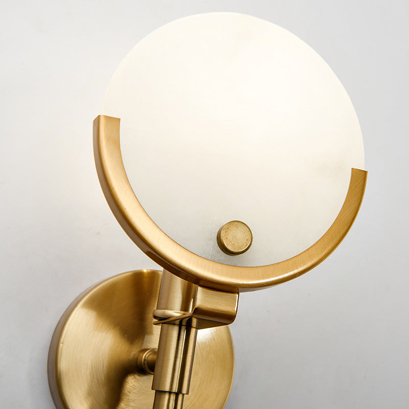 Valentina Minimalismo LED Design Applique Palla Metallo Dolomiti Oro Soggiorno/Camera da Letto