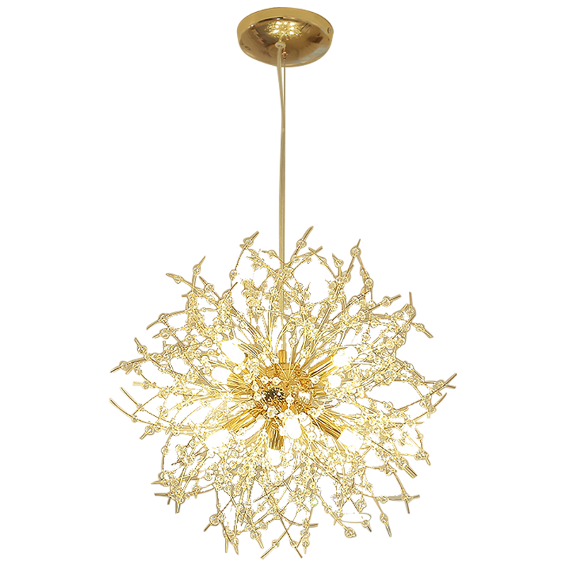Lili Moderne Lampade a Sospensione Metallo/Vetro Nero/Oro Dandelion