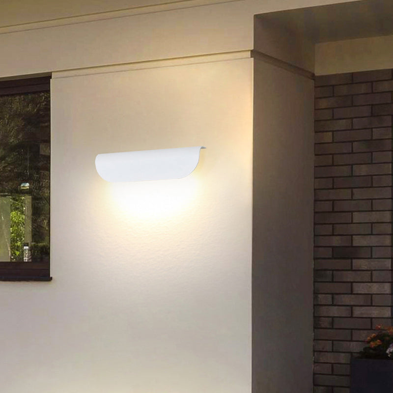 Ray Moderne LED Lampade da Esterno Nera/Bianca Curvo Impermeabile