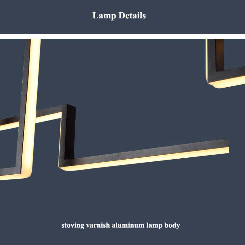 Bouvet Lampada a Sospensione Designer Metallo Nero/Oro Lineare