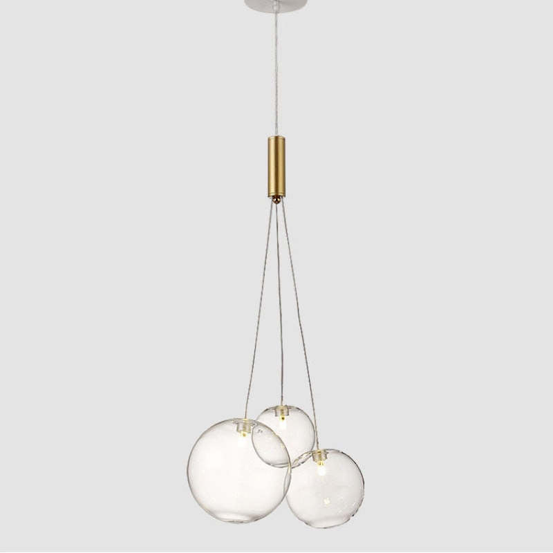 Valentina Moderni LED Lusso Lampade a Sospensione Vetro Ore Sfera Globo LED 3/5/9/15 Luci