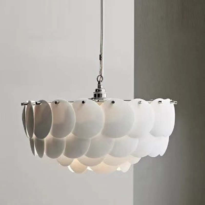 Lottie Bellissimo Moderno LED Germoglio Lampadari Bianco Arte Deco Foglia Ceramica Metallo Soggiorno/Camera da Letto