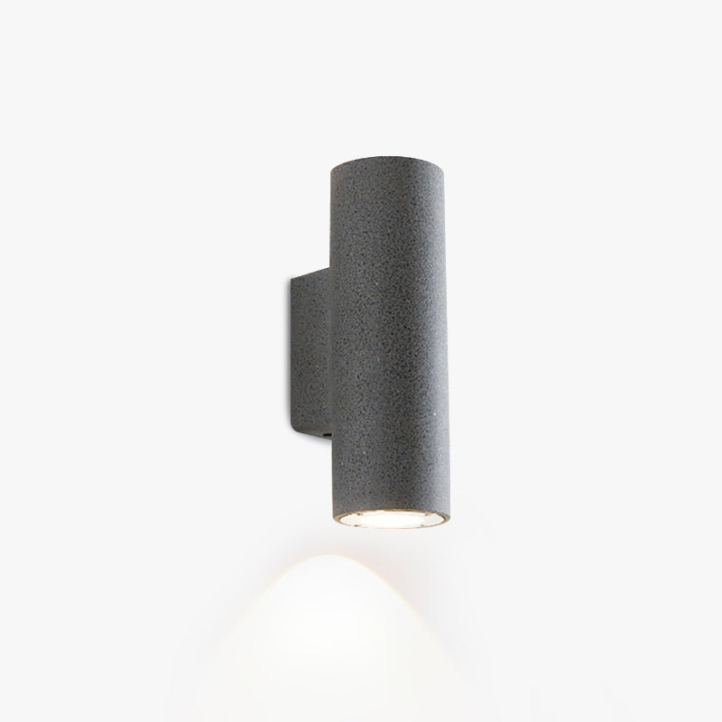 Ray Moderne LED Lampade da Esterno Cilindro Doppio Testa Cemento Nero/Bianco