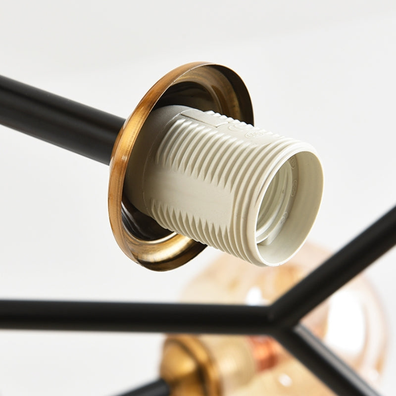Valentina Arte Deco LED Bellissimi Soffitto Lampade a Sospensione Vetro Ambra Bolle Soggiorno/Camera da Letto