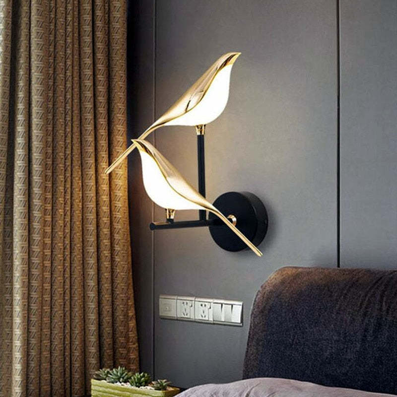 Arisha Design LED Applique Speciale Metallo Acrilico Oro Uccello Soggiorno/Camera da Letto/Ristorante/Studio