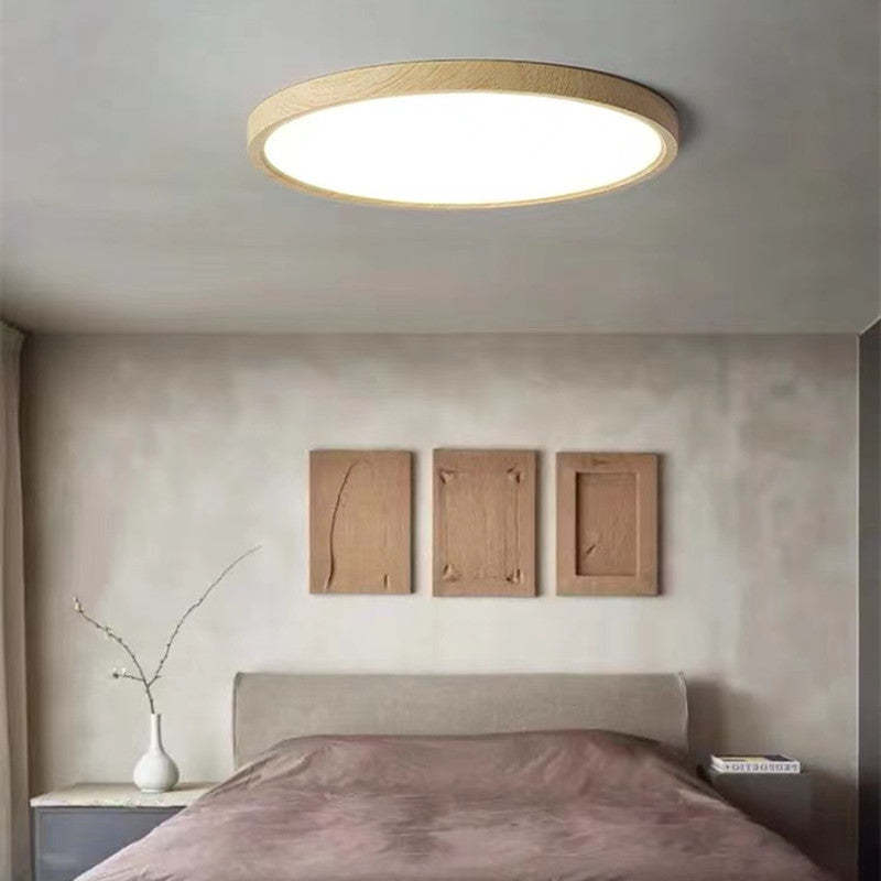 Muto Lampade da Soffitto Tonda in Legno Moderno a Incasso per Soggiorno