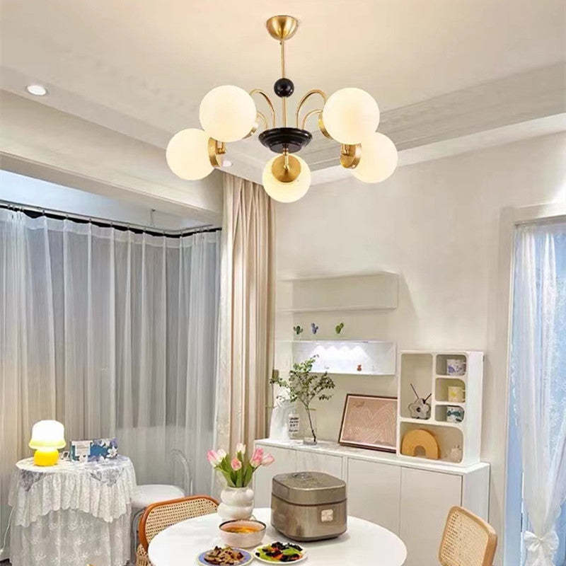 Khloe Moderno LED Lampada a Sospensione Metallo Vetro Bianco Sfera Soggiorno/Camera da Letto