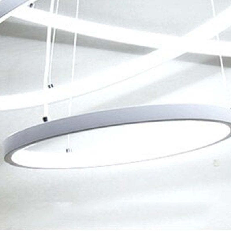 Arisha Design Illuminato LED Lampada a Sospensione Bianco/Nero/Oro Anello Interno Soggiorno/Camera da Letto