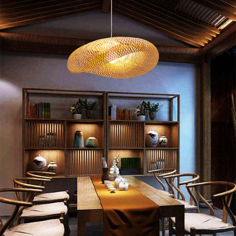 Muto Moderne LED Lampade a Sospensione Bambù Sala da Pranzo/Cucina