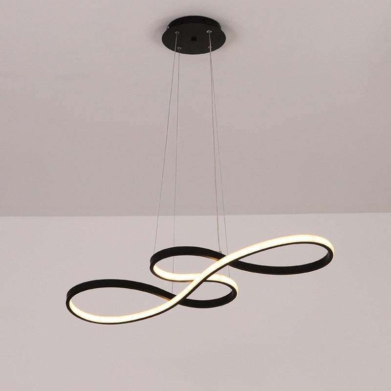 Arisha Lampada a Sospensione Lineare Moderna Nero/Oro/Bianco