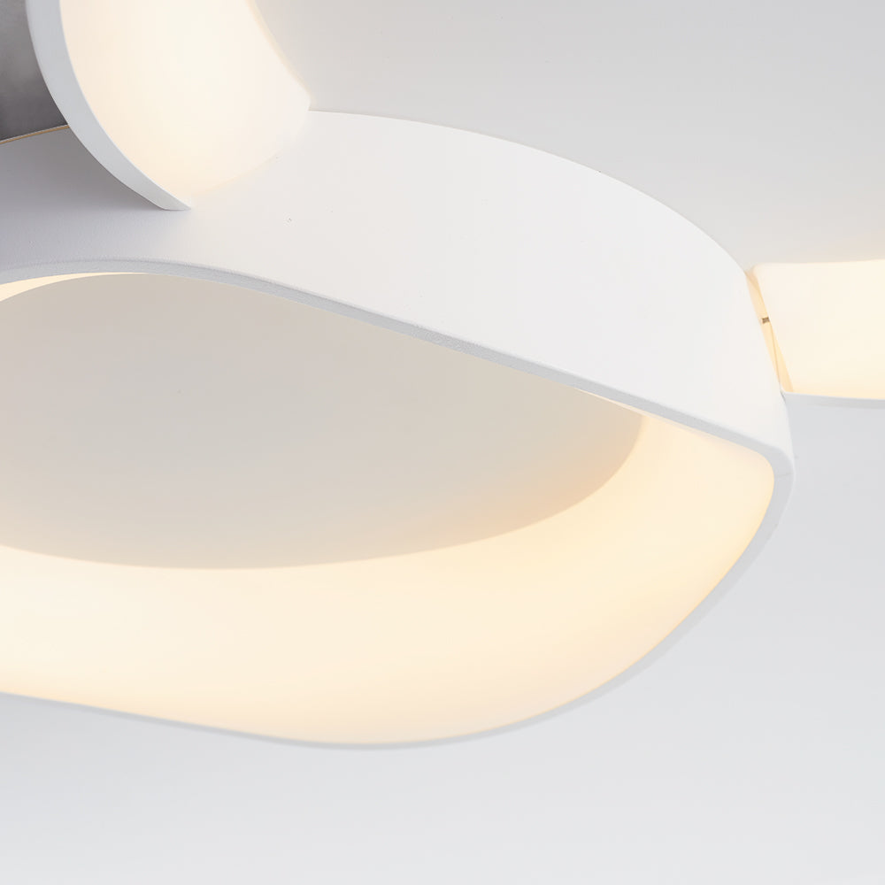 Arisha Moderna LED Irregolare Plafoniera Bianca Onda
