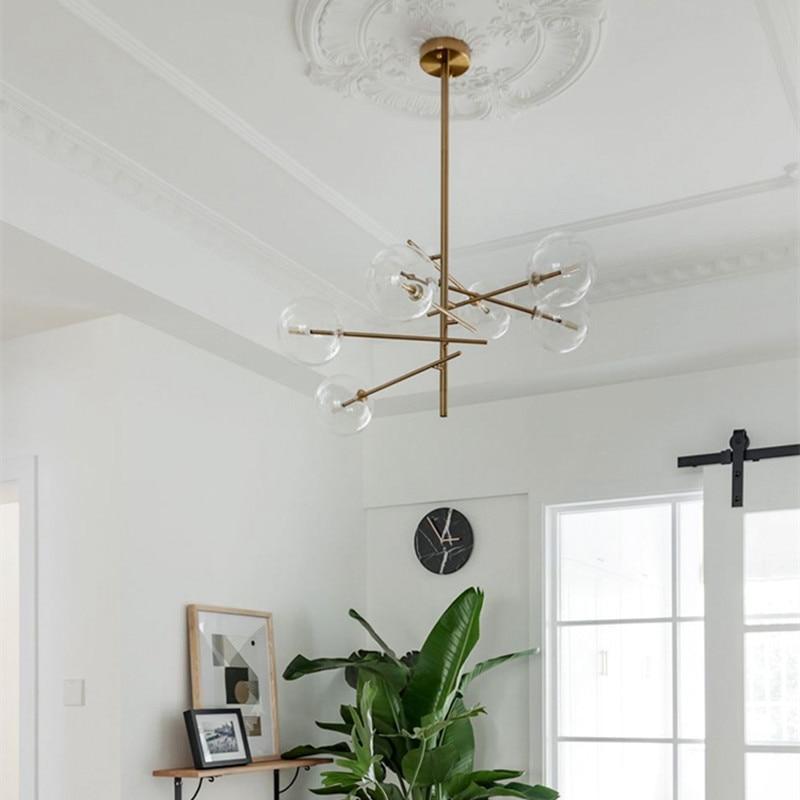 Nordic Lampada a Sospensione Vetro/Metallo Ramo Bolle Soggiorno/Sala da Pranzo Moderna