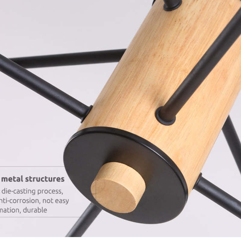 Arisha Moderna LED Design Lampada a Sospensione Metallo Legno Grigio/Verde Soggiorno/Camera da Letto