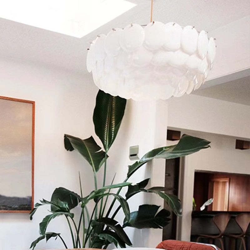 Lottie Bellissimo Moderno LED Germoglio Lampadari Bianco Arte Deco Foglia Ceramica Metallo Soggiorno/Camera da Letto